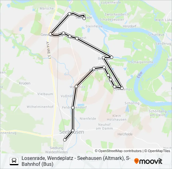 Автобус 951: карта маршрута