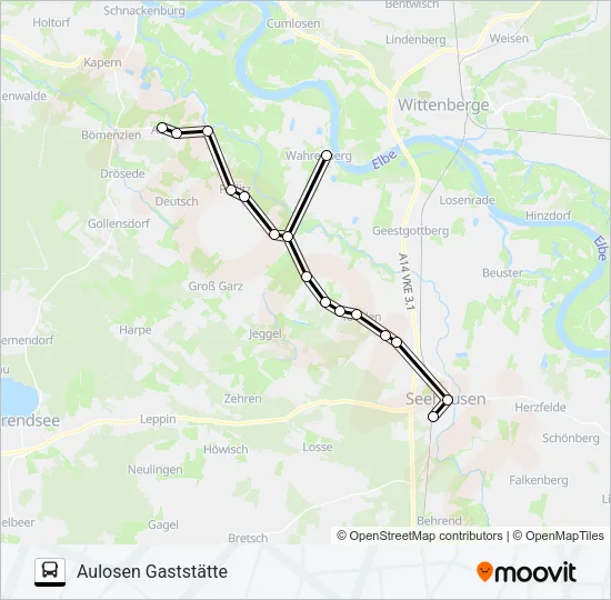 Автобус 952: карта маршрута