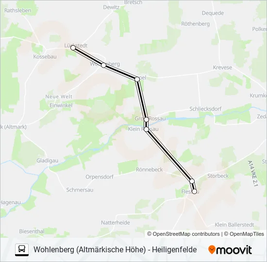 Автобус 961: карта маршрута