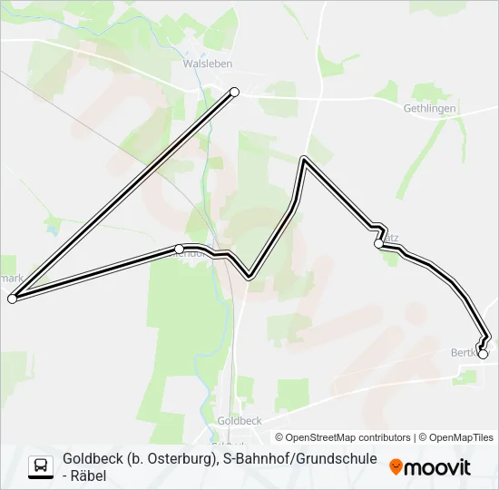 966 Bus Line Map
