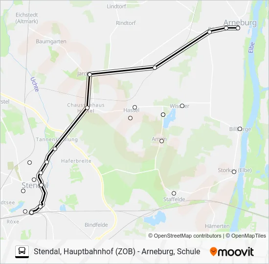 Автобус 971: карта маршрута