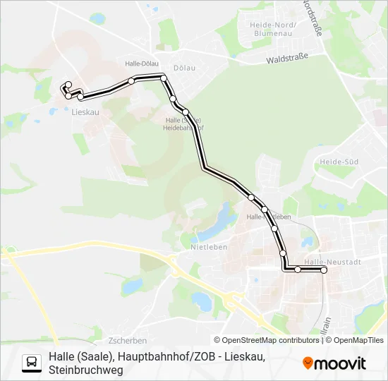 Автобус 381: карта маршрута