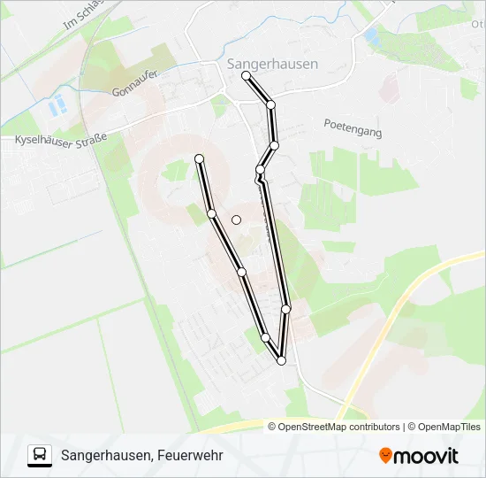 41 Bus Line Map