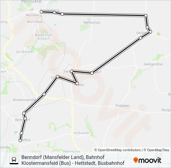433 Bus Line Map