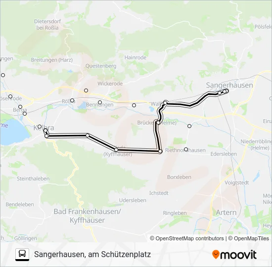 Автобус 453: карта маршрута