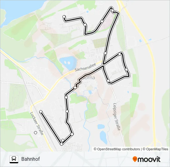 B Bus Line Map