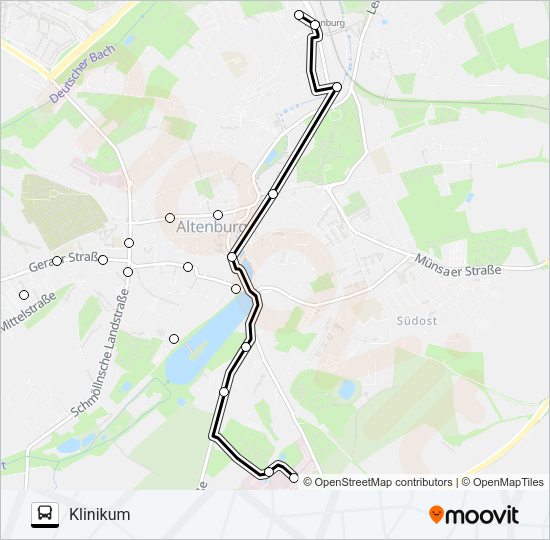 Автобус I: карта маршрута