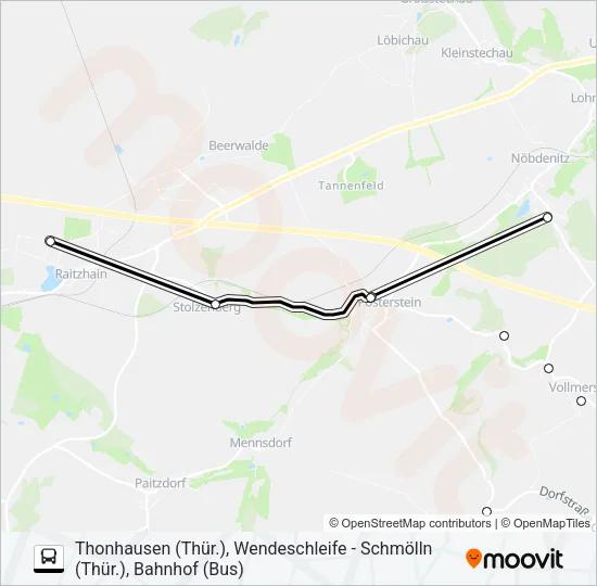355 Bus Line Map