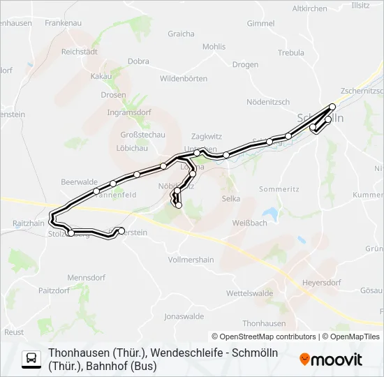 355 Bus Line Map