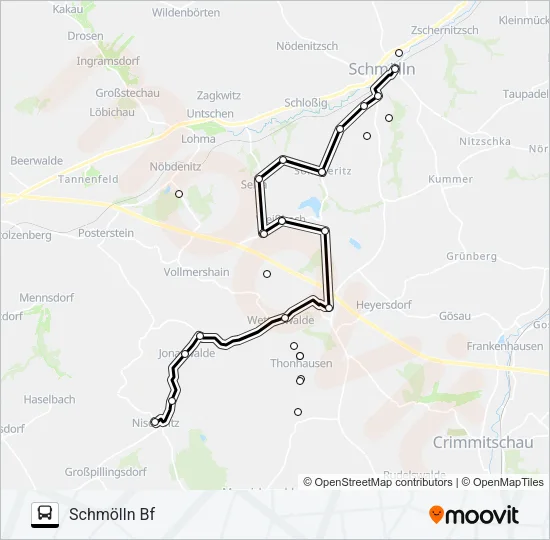 357 Bus Line Map