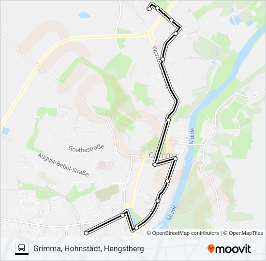Автобус A: карта маршрута