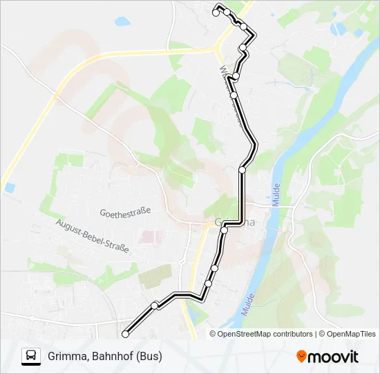 Автобус A: карта маршрута