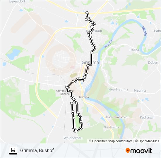 Автобус A: карта маршрута