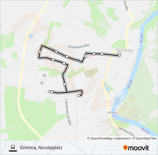 Автобус B: карта маршрута