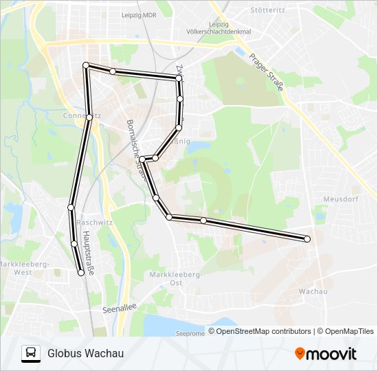 Автобус E1: карта маршрута