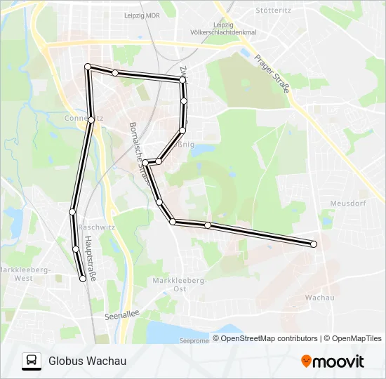 E1 Bus Line Map