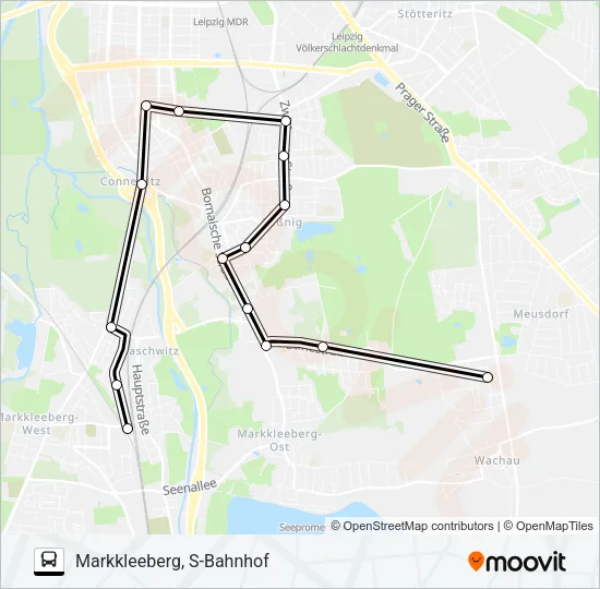 E1 Bus Line Map