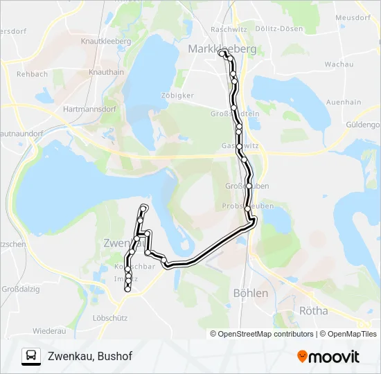 100 Bus Line Map