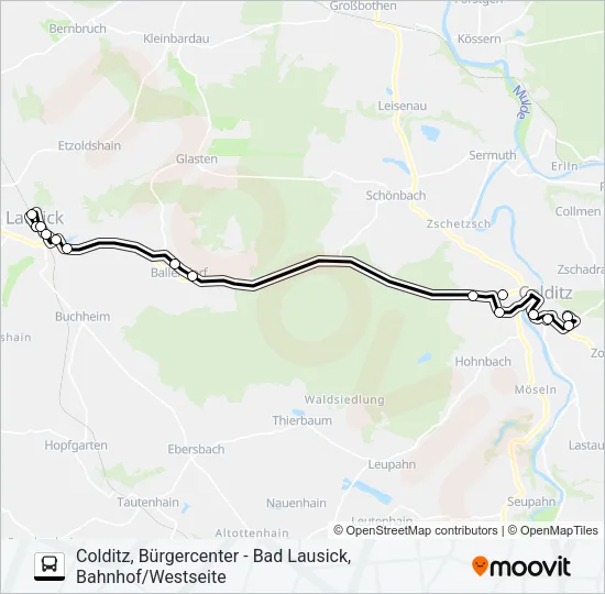 613 Bus Line Map