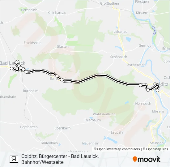 613 Bus Line Map