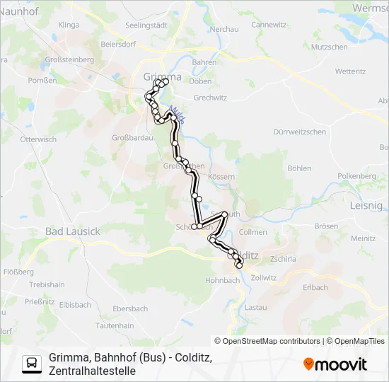 Автобус 619: карта маршрута