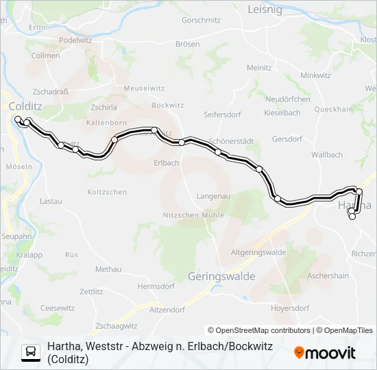 622 Bus Line Map