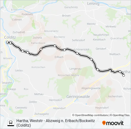 622 Bus Line Map
