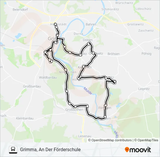 632 Bus Line Map