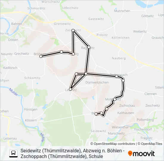636 Bus Line Map
