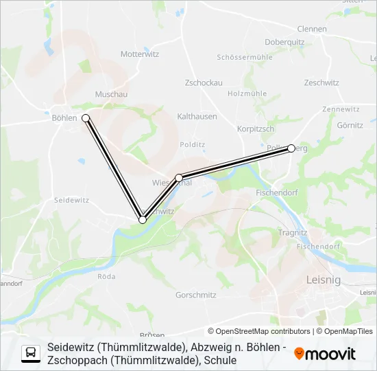 636 Bus Line Map