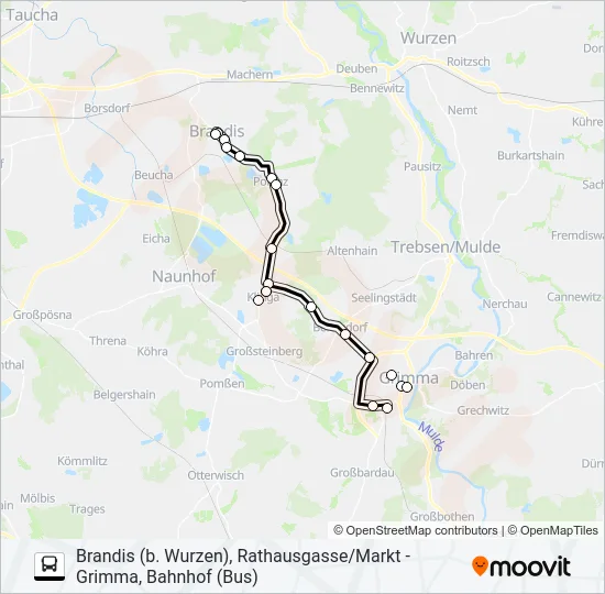 644 Bus Line Map