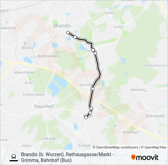 644 Bus Line Map