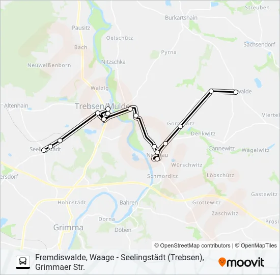 649 Bus Line Map