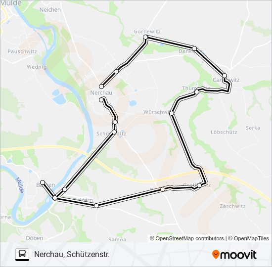 653 Route Schedules, Stops & Maps Nerchau, Schützenstr. (Updated)