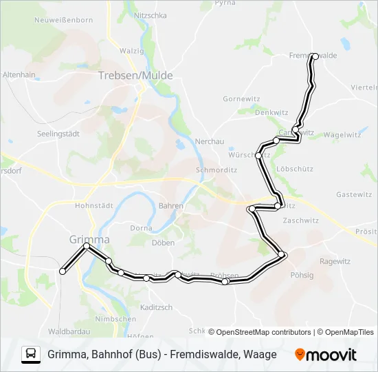 654 Bus Line Map