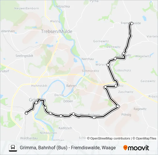 654 Bus Line Map