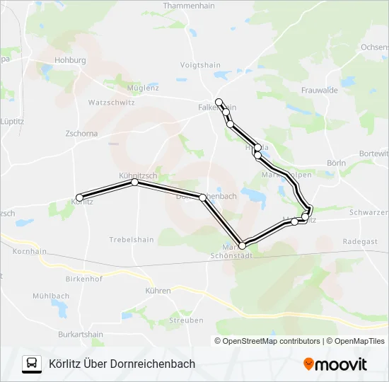661 Bus Line Map