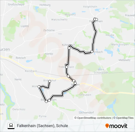663 Bus Line Map