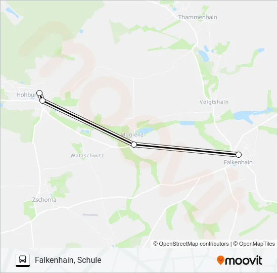 664 Bus Line Map