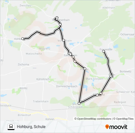 664 Bus Line Map