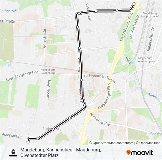 1 Light Rail Line Map
