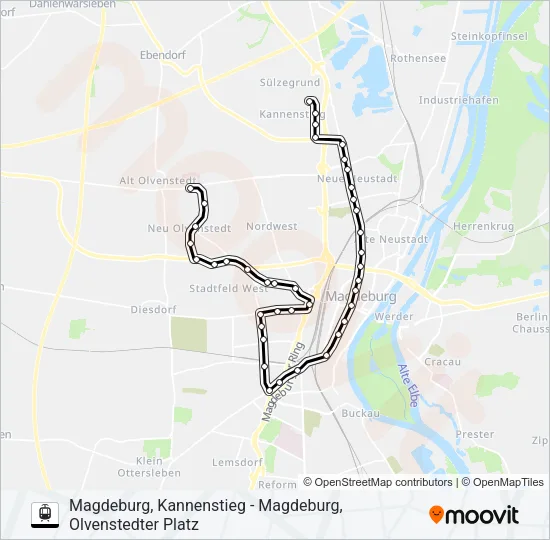 1 Light Rail Line Map