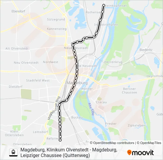 Трамвай 3: карта маршрута