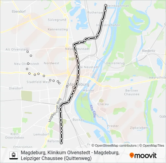 Трамвай 3: карта маршрута