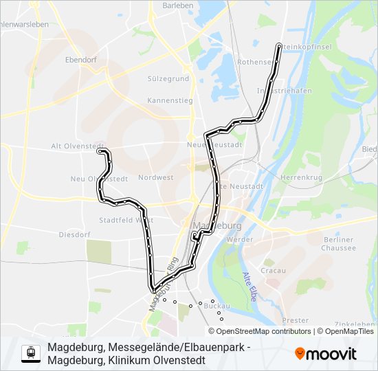 Трамвай 5: карта маршрута