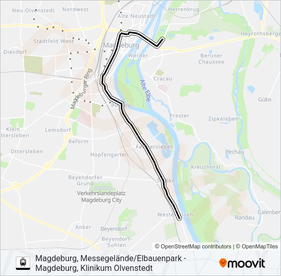 Трамвай 5: карта маршрута
