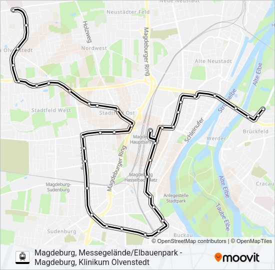 Трамвай 5: карта маршрута