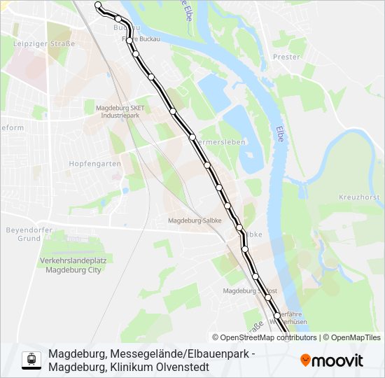 Трамвай 5: карта маршрута