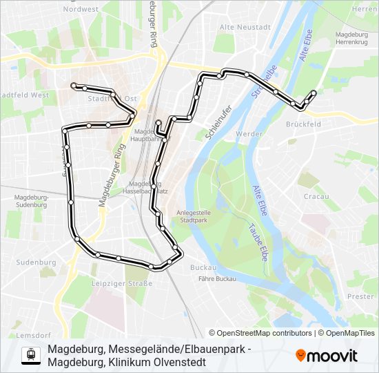 Трамвай 5: карта маршрута