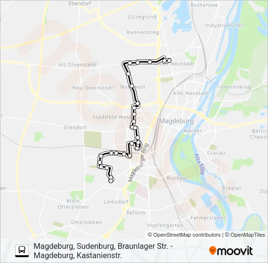 52 Bus Line Map